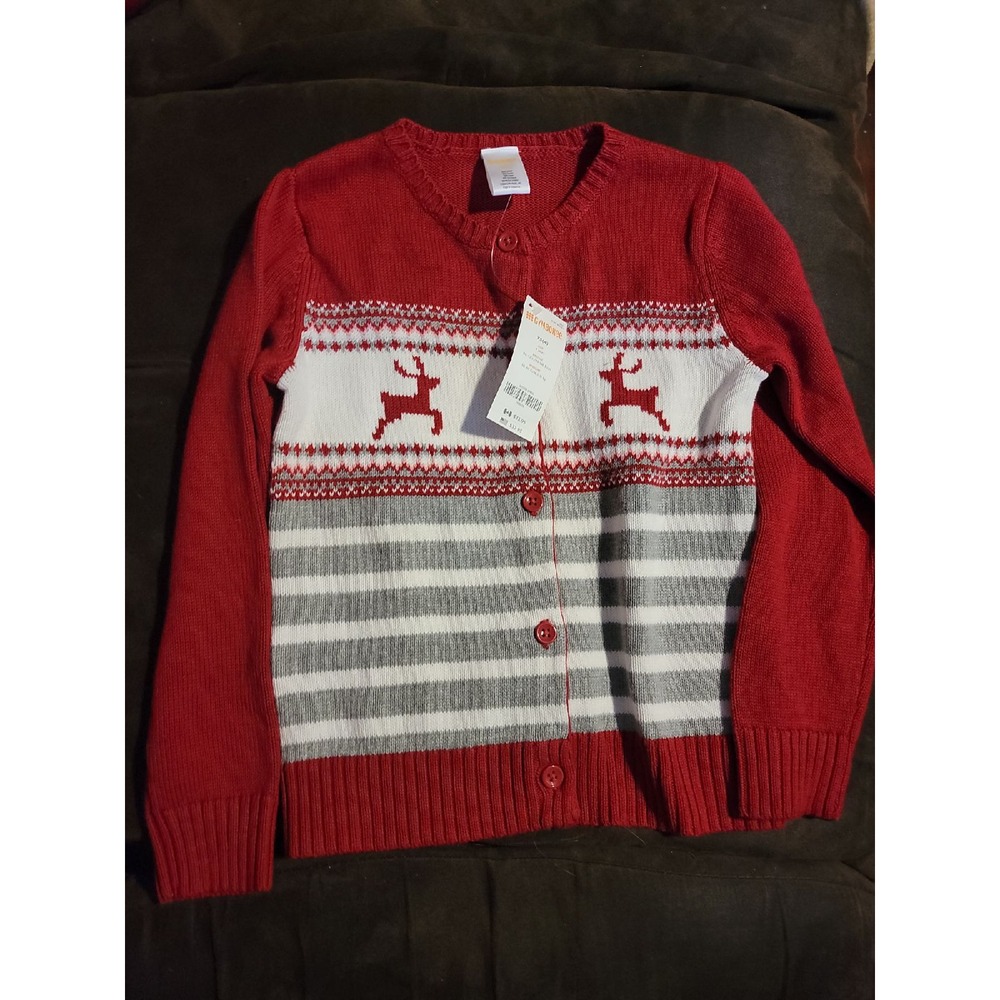 Gymboree outlet reindeer red sweater size‎ XS 4 nwt